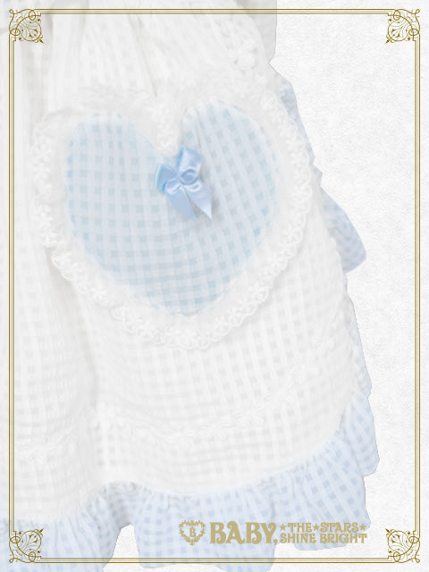 [Pre-order] Fluffy Gingham Heart Apron