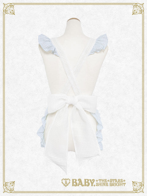 [Pre-order] Fluffy Gingham Heart Apron
