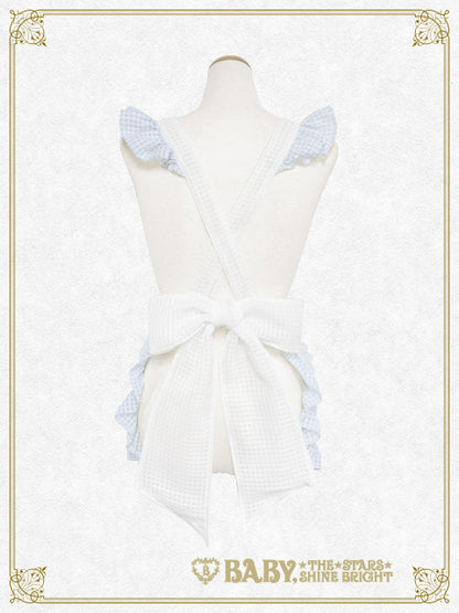 Fluffy Gingham Heart Apron