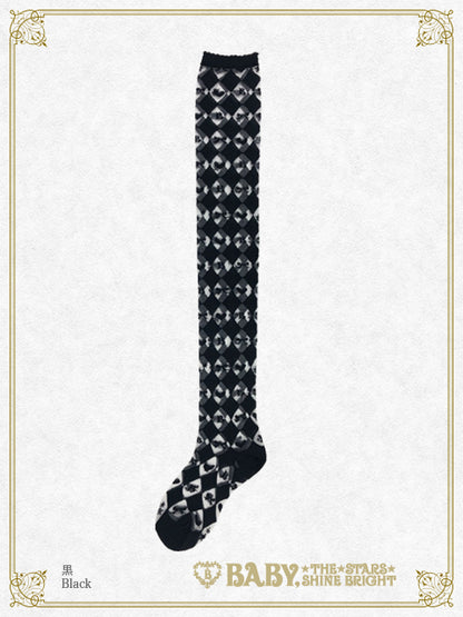 BABY Diamond Pattern See-through Over-the-Knee Socks