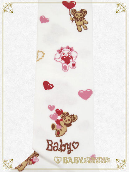 [増産] くみゃちゃんのSweet Baby Love Heart柄オーバーニーソックス