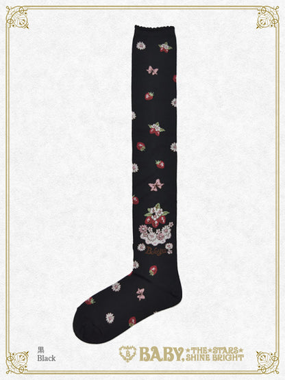 Juicy Strawberry Memory Over-the-knee Socks