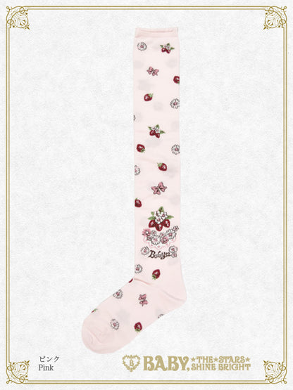 Juicy Strawberry Memory Over-the-knee Socks