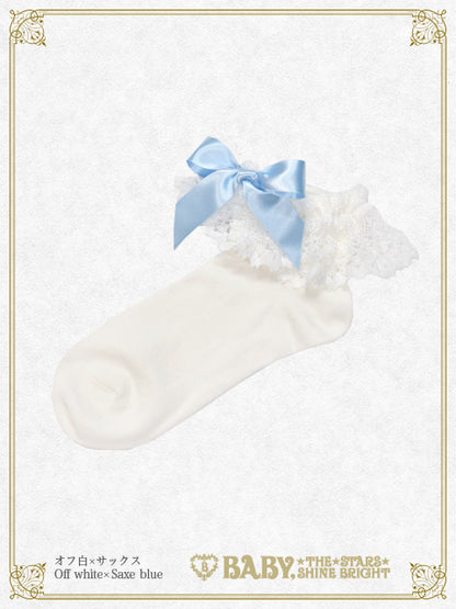 トーションレースクルー丈ソックス