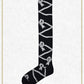 Lace up ribbon over knee socks