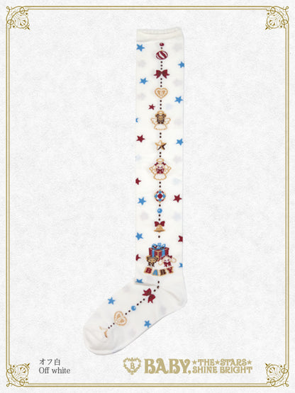 [Pre-order] Kumya's Doki★Doki Christmas Party Over-knee Socks (Angel)