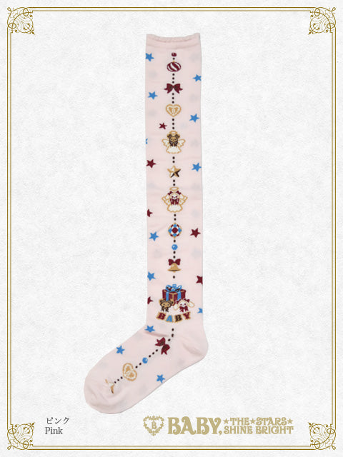 [Pre-order] Kumya's Doki★Doki Christmas Party Over-knee Socks (Angel)