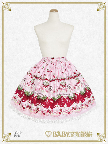 Juicy Strawberry Memory柄スカート