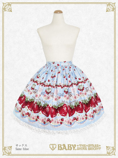 Juicy Strawberry Memory柄スカート