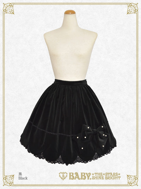 [Pre-order] Velveteen Scallop Skirt
