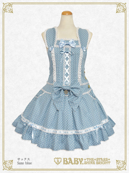 Dotツイルのうさぎさんサロペット