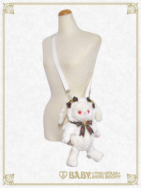 うさくみゃちゃん　ポシェット オフ白　イエローギンガムリボン うさくみゃポシェット・リュック | BABY, THE STARS SHINE BRIGHT