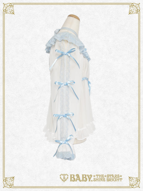 【予約】Sugar powder♡Dot Tulle ベビードールシフォンブラウス