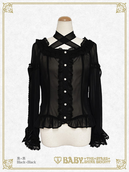 [Pre-order] Christina Bouquet Princess Chiffon Blouse