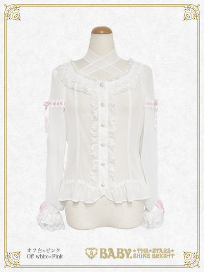 [Pre-order] Christina Bouquet Princess Chiffon Blouse