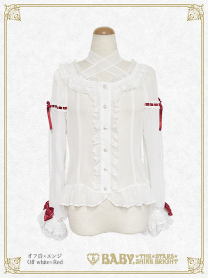[Pre-order] Christina Bouquet Princess Chiffon Blouse
