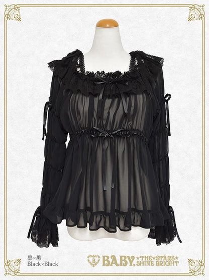 [Pre-order] Cinderella Shirring Chiffon Blouse