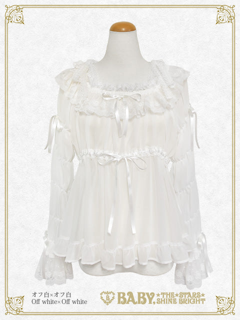 [Pre-order] Cinderella Shirring Chiffon Blouse