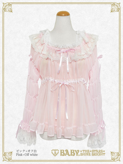 [Pre-order] Cinderella Shirring Chiffon Blouse