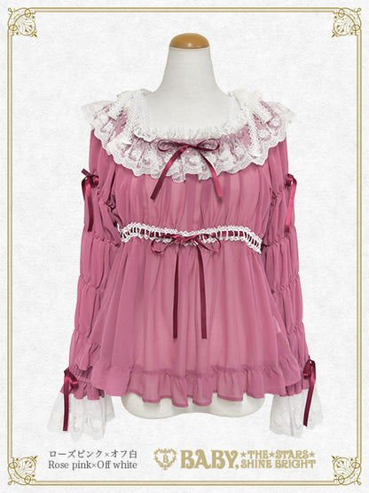 [Pre-order] Cinderella Shirring Chiffon Blouse