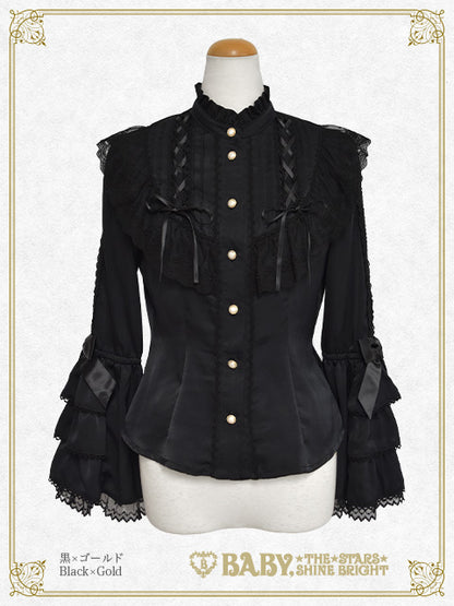 [Pre-order] Cinderella Stand-collar Satin Blouse