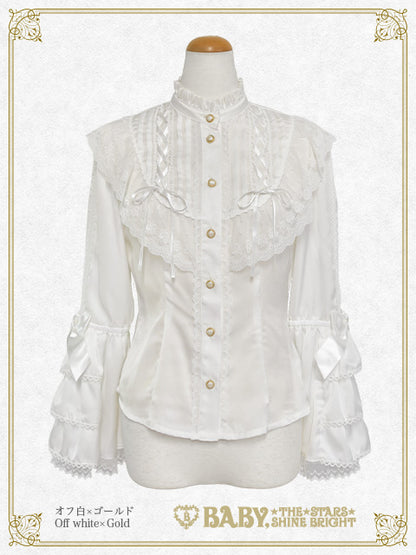 [Pre-order] Cinderella Stand-collar Satin Blouse