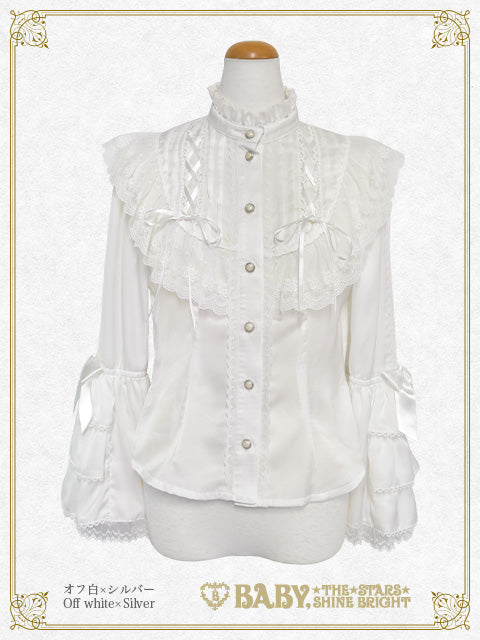 [Pre-order] Cinderella Stand-collar Satin Blouse