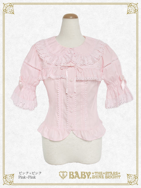 半袖フリルボレロ エンジ BABY,THE STARS SHINE BRIGHT Amandineブラウス – BABY, THE STARS SHINE BRIGHT
