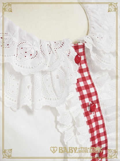 [Pre-order] Love’s Strawberry Afternoon Tea Gingham Blouse