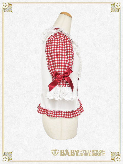 [Pre-order] Love’s Strawberry Afternoon Tea Gingham Blouse