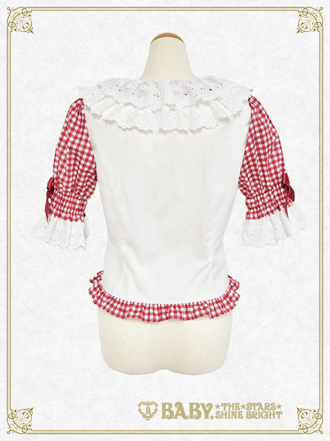 [Pre-order] Love’s Strawberry Afternoon Tea Gingham Blouse