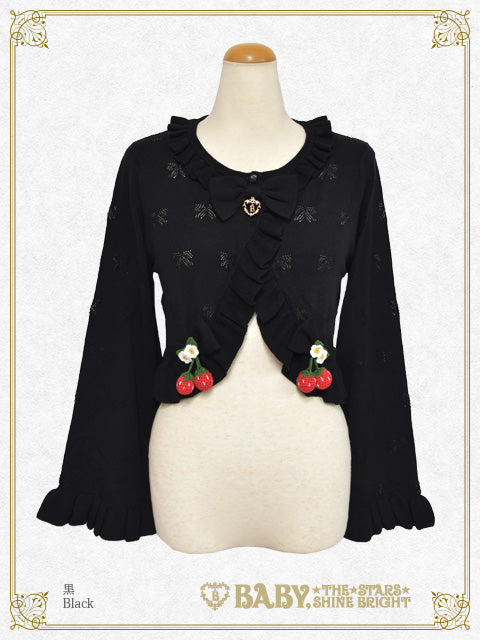 Swinging Strawberry Ribbon Transparent Knitting Bolero