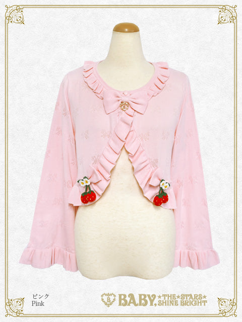 Swinging Strawberry Ribbon Transparent Knitting Bolero – BABY, THE