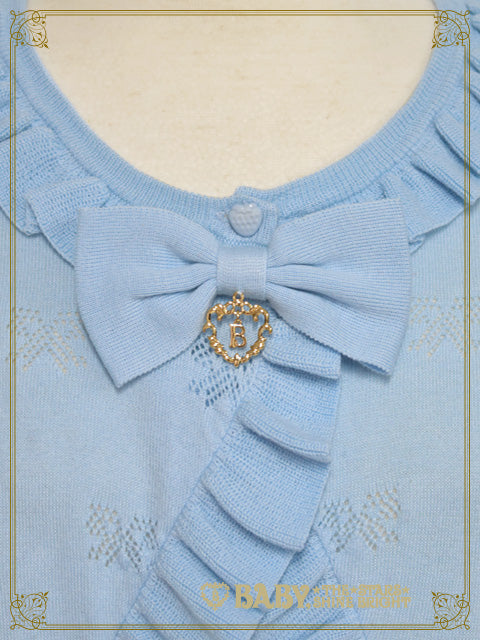 Swinging Strawberry Ribbon Transparent Knitting Bolero