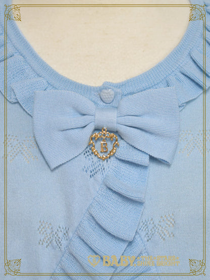 Swinging Strawberry Ribbon Transparent Knitting Bolero