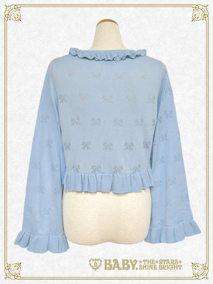 Swinging Strawberry Ribbon Transparent Knitting Bolero