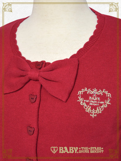 Bear button's volume sleeve cardigan