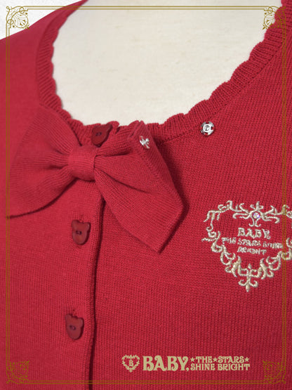 Bear button's volume sleeve cardigan