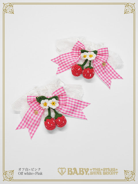 Swinging Strawberry's Happy Berry Present Gingham Cuffs