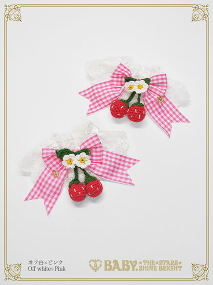 Swinging Strawberry's Happy Berry Present Gingham Cuffs