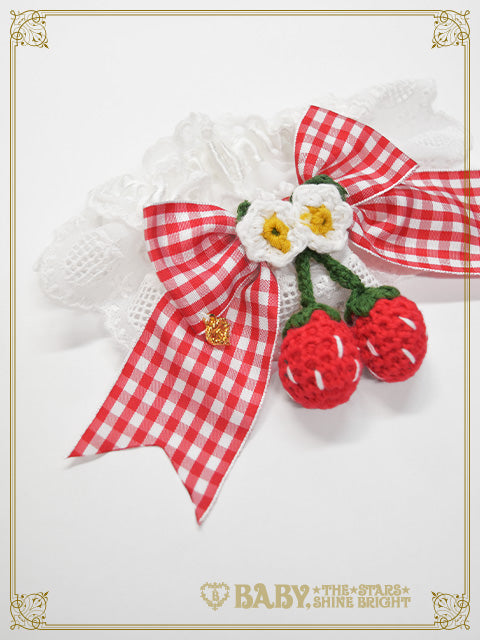 Swinging Strawberry's Happy Berry Present Gingham Cuffs