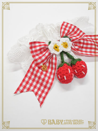 Swinging Strawberry's Happy Berry Present Gingham Cuffs