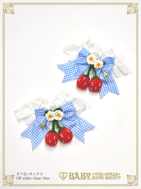Swinging Strawberry's Happy Berry Present Gingham Cuffs