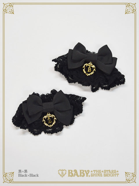 [Pre-order] Grosgrain Ribbon Torchon Lace Cuffs