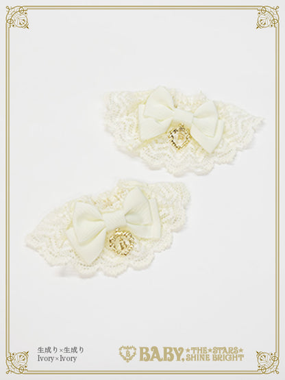 [Pre-order] Grosgrain Ribbon Torchon Lace Cuffs