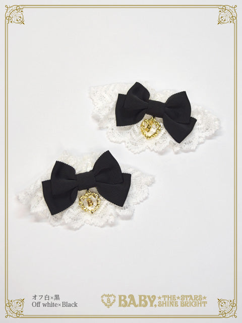 [Pre-order] Grosgrain Ribbon Torchon Lace Cuffs