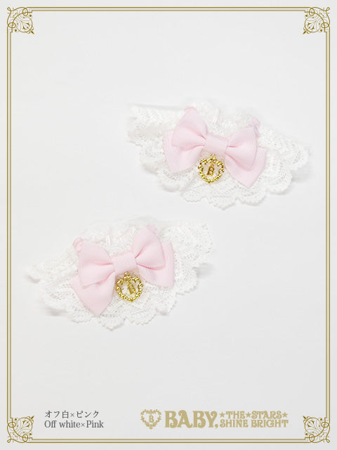 [Pre-order] Grosgrain Ribbon Torchon Lace Cuffs