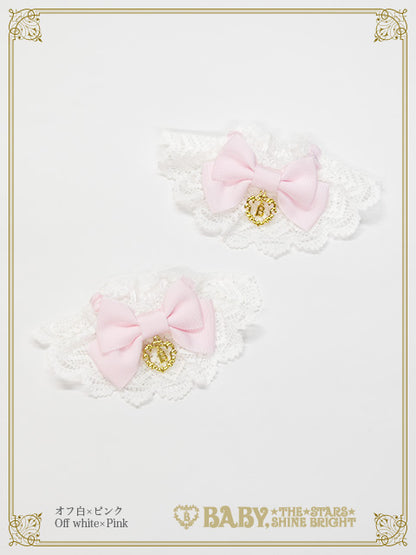 [Pre-order] Grosgrain Ribbon Torchon Lace Cuffs