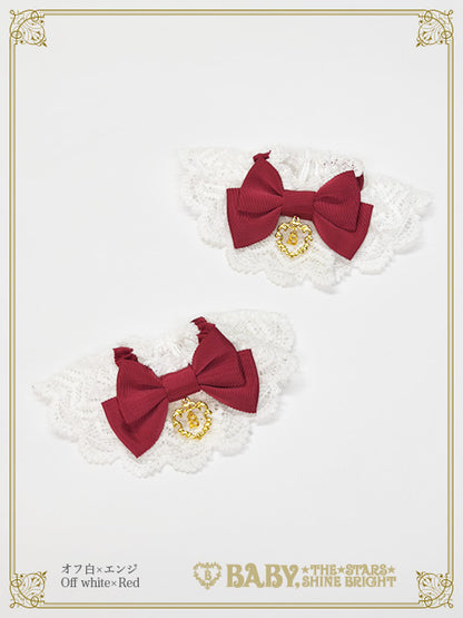 [Pre-order] Grosgrain Ribbon Torchon Lace Cuffs