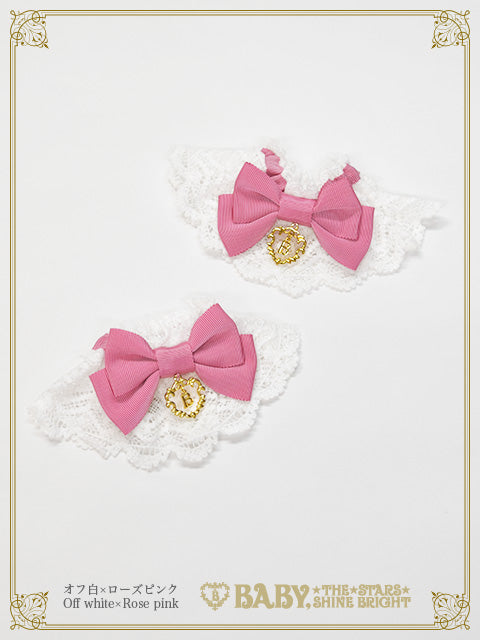 [Pre-order] Grosgrain Ribbon Torchon Lace Cuffs